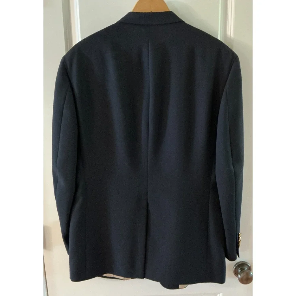 Vintage Navy Blue Sport Coat 42R • Gold Buttons •‎ Academia Ivy Prep Made in USA